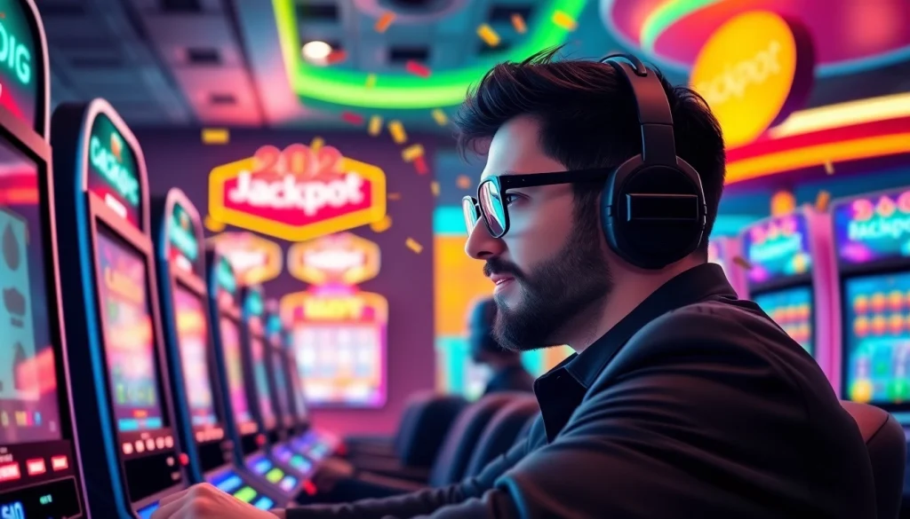 Menghadirkan pengalaman petanitoto yang seru dengan mesin slot berwarna-warni dan suasana kasino.