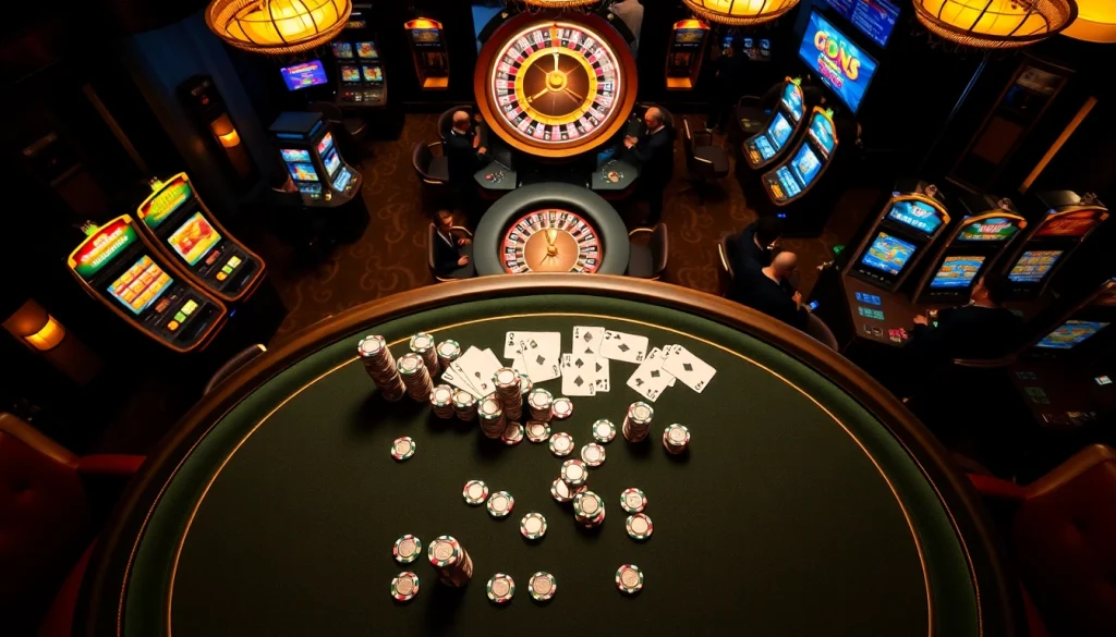 Experience the thrill of betting at QQ88 with casino tables, cards, and slot machines.