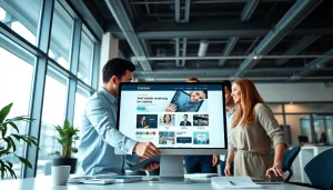 Innovative team collaborating on Thiết kế website for a professional online presence.