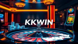 Experience thrilling gaming at KKWIN with vibrant casino tables and exciting slot machines.