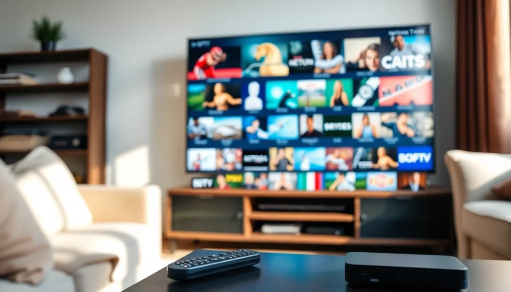 Watch diverse channels with https://bosstv.ca IPTV service in a cozy living room setting.