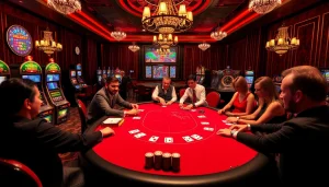 Experience the thrilling atmosphere of PG66 casino with vibrant poker games and exciting betting action.