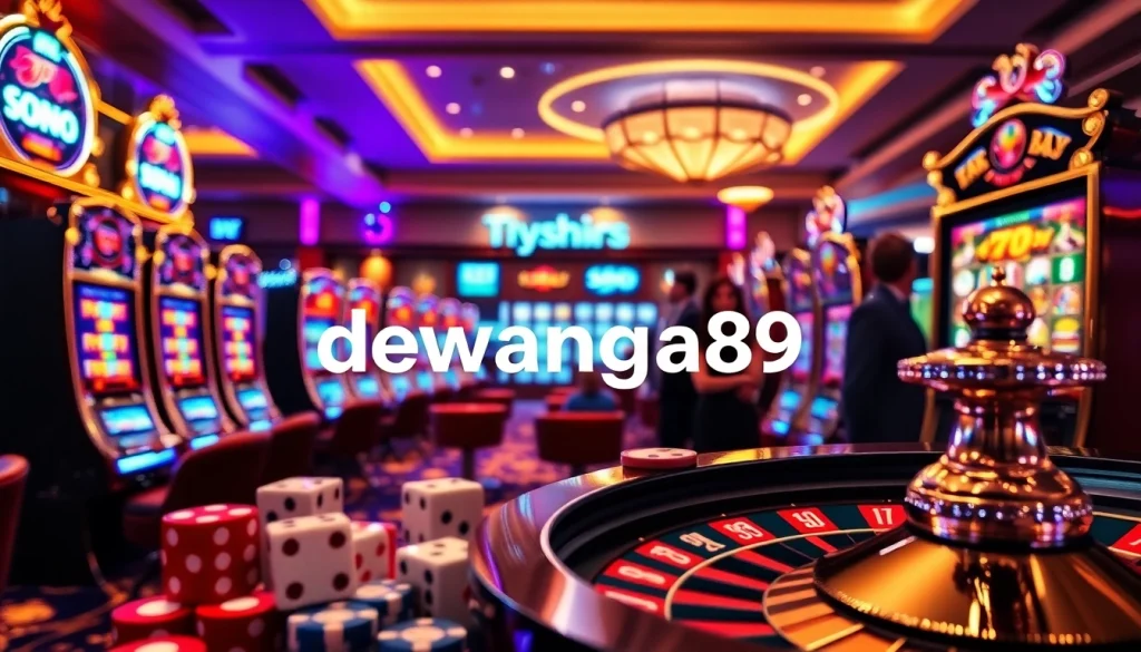 Dewanaga89 slot players winning big at glamorous casino machines and tables.