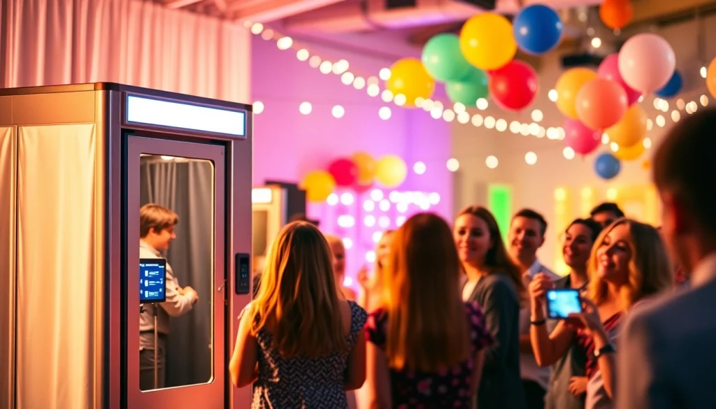 Capture joyful moments with our Rent a Photo Booth filled with vibrant colors and happy guests.