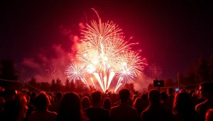 Celebrate with vibrant fireworks from https://5starfireworks.co.uk lighting up the night sky.