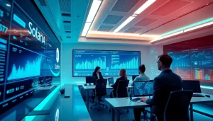 Kamino Finance office showcasing real-time analytics and digital finance strategies.