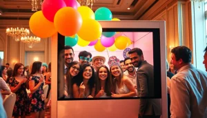 Enjoy memorable moments while you Rent a Photo Booth with vibrant props at celebrations.