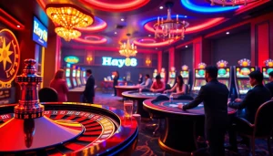 Experience the excitement of online gambling at Hay88 with engaging casino elements.