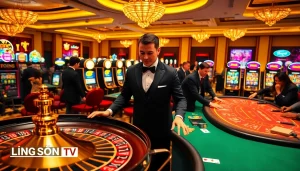 Lương Sơn TV enhances the gaming experience at a luxurious casino with thrilling betting activities.