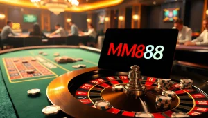 Experience thrilling gameplay at the NHÀ CÁI MM88 with vibrant casino visuals.