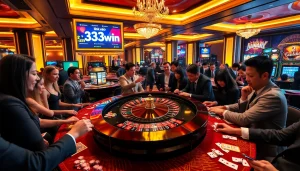 Experience the excitement of gambling with "link vào 33win" in a luxurious casino setting.