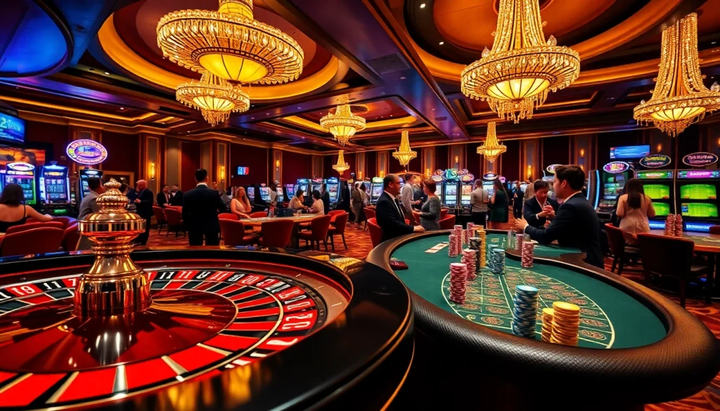 Experience high-stakes gaming excitement at https://789win.apartments/ with vibrant casino visuals featuring a roulette wheel and poker tables.