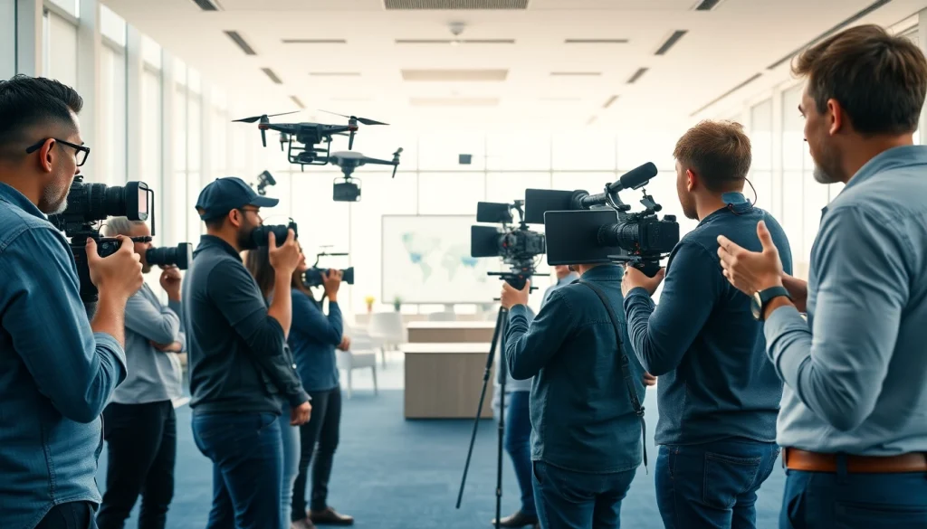 Capture of a professional team showcasing Phoenix Video Production in a dynamic corporate event.