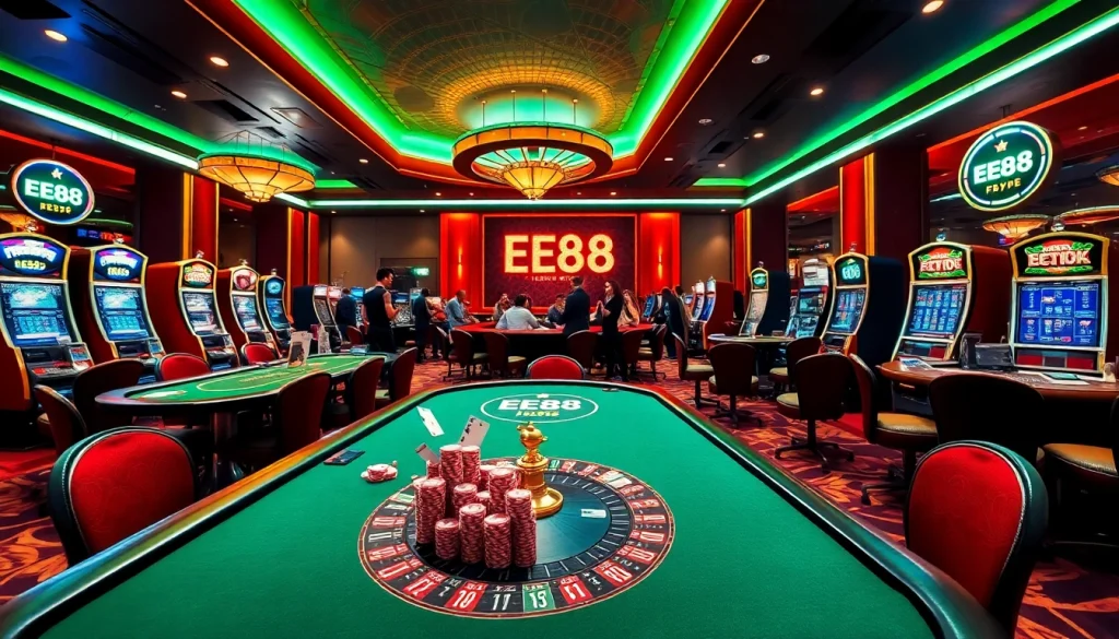 Experience the thrill of EE88 casino action with vibrant tables and exciting games.