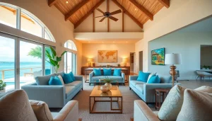 Dustin Rennie showcases a luxurious canal-front home in Mahogany Bay Village, epitomizing sophisticated Caribbean living.