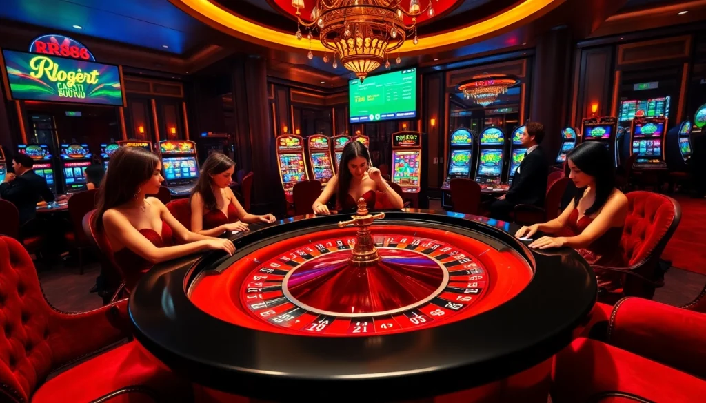 Experience thrilling gambling at rr88 with vibrant casino tables and engaging games.