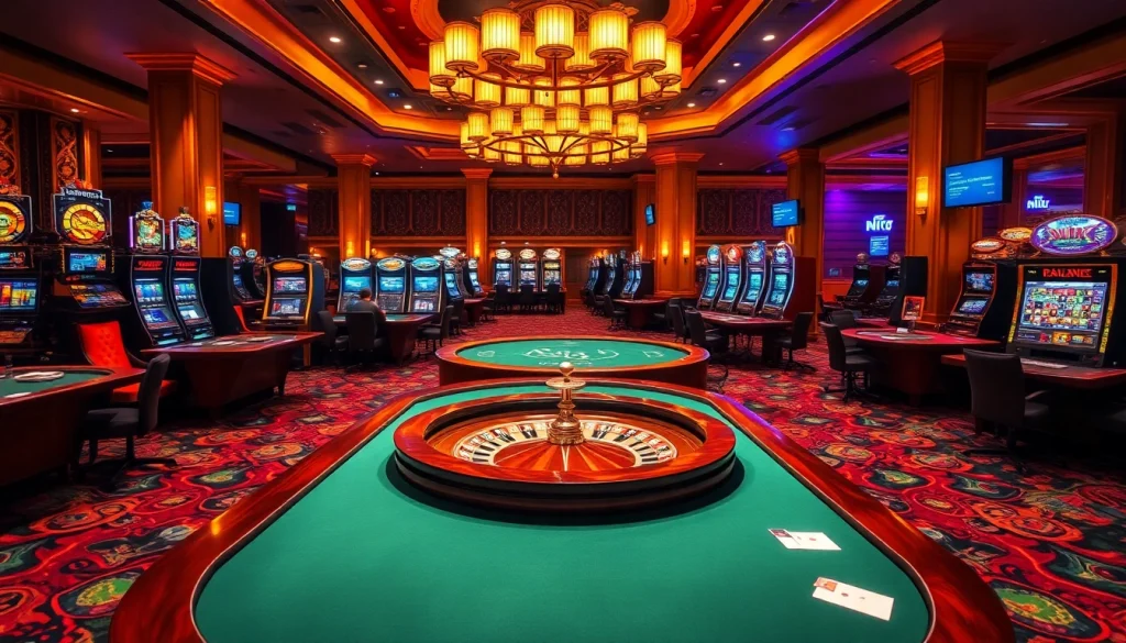 Experience the thrill of rio-style casino gaming with vibrant tables and lively players.