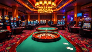 Experience the thrill of rio-style casino gaming with vibrant tables and lively players.