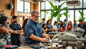 Students learning in trade schools in Hawaii, showcasing hands-on training and diverse skills.