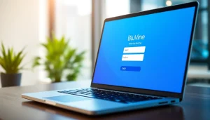 Securely accessing bluevine login on a laptop with a safe online banking environment.