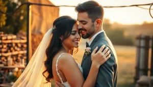 Best wedding photographers in Chicago capture a couple's joyful moment during a golden hour outdoor embrace.