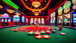 Experience luxury gaming at five88v.net with vibrant tables and engaging slot machines.