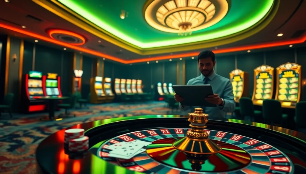 Experience the thrill of 733bet Download as you engage with luxury casino elements like poker chips and a roulette wheel.