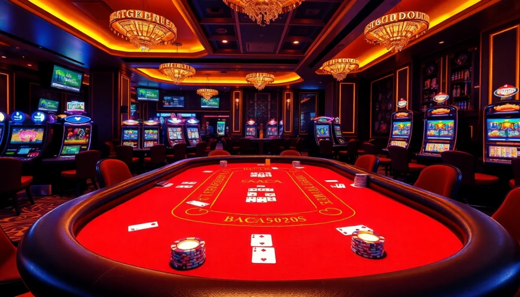 Play baccarat at the luxurious S8 casino with vibrant chips and thrilling players, capturing the excitement.