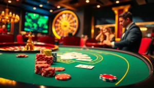 Experience the thrilling excitement at PG66's vibrant casino setup with engaging games.