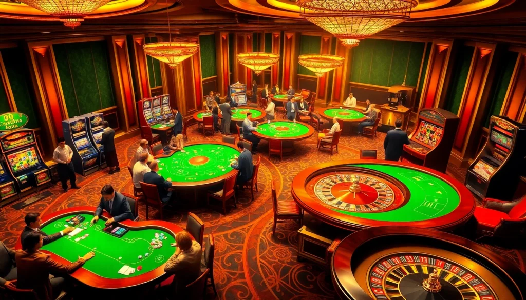 Gambler enjoying games at https://king888.black/ vibrant casino atmosphere with engaging tables and roulette.