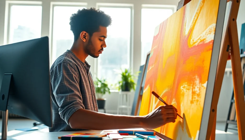 Create stunning personalized wall art at www.artface.co.uk with a creative artist in a modern studio.