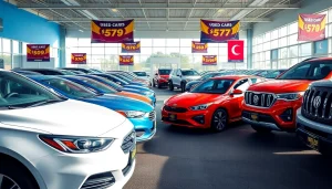 Shop used cars for sale near me at a modern car dealership with diverse options.