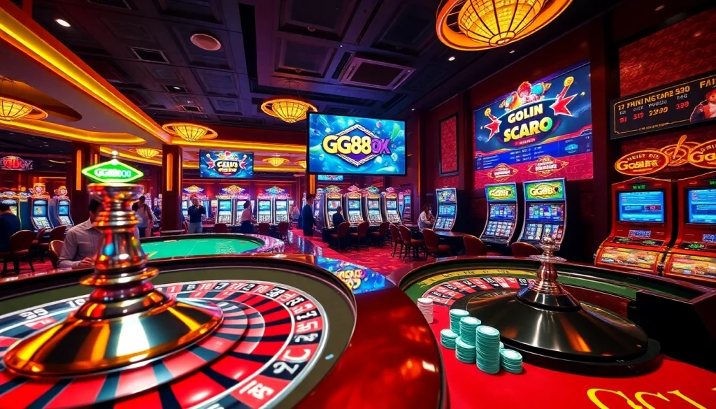 Experience the thrill of winning at gg88.com with vibrant casino tables and exciting gambling action.