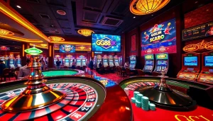 Experience the thrill of winning at gg88.com with vibrant casino tables and exciting gambling action.