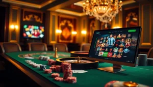 Kuwin online gambling platform showcasing poker chips and cards on an elegant gaming table.