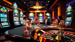 Players engaging in an exciting casino game, showcasing SN888 branding on the betting slips and equipment.