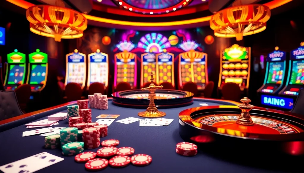 Experience thrilling gambling at http://789f.mex.com/ with casino tables, poker chips, and vibrant slot machines.