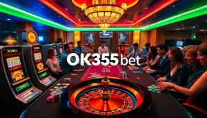 Players enjoying live casino gaming at OK365 bet, showcasing excitement and top-notch entertainment.