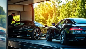 Ensure safe transport with luxury vehicles at https://luxuryautocarriers.com, highlighted in a professional setting.