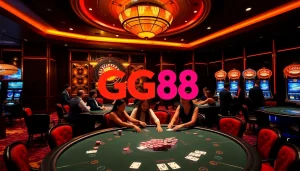 Experience the thrills of GG88 at an upscale casino with poker tables, slots, and glamour.