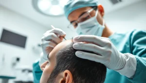 Watch a skilled surgeon perform a hair transplant london with precision and care in a modern clinic.