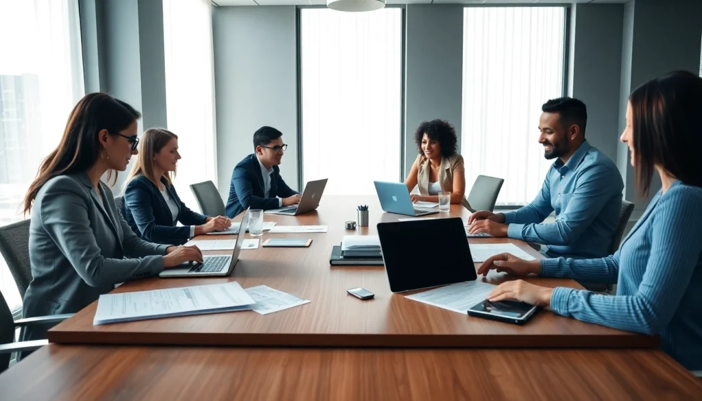 Collaborative team at a professional workspace showcasing https://fidelitycorporate.com services.