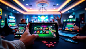 Experience the excitement of Okwin's vibrant online gaming platform with sleek interfaces and dynamic gameplay.