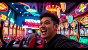 Permainan petani toto yang seru dengan elemen slot dan cahaya neon yang menakjubkan.