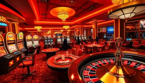 Exciting gaming action at u888 casino with vibrant slot machines and poker challenges.