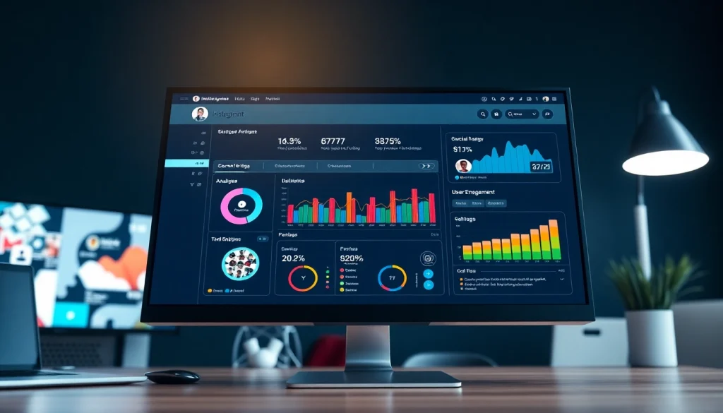 Engaging dashboard of an Instagram smm panel showing analytics and growth metrics.