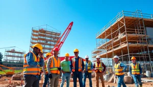 Showcasing a construction association North Carolina team at work on-site, reflecting collaboration and productivity.