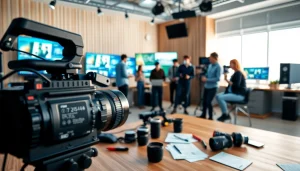 Engage with a video production studio showcasing the essence of a Video Production Company Calgary.