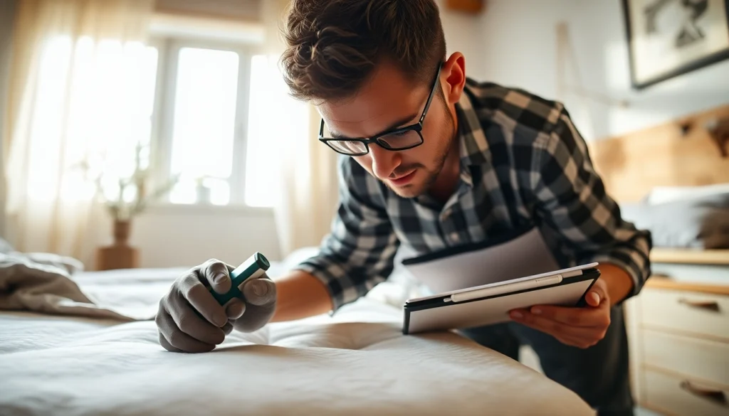 Professional bed bug extermination inspection at https://affordablebedbugexterminators.com