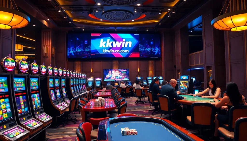 Experience the thrill of kkwin.co.com with vibrant gaming tables and exciting slot machines.